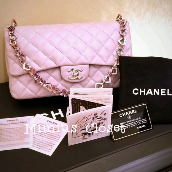 Part 1 Authentic Chanel Valentine Lavender Purse - Picture 2 of 8